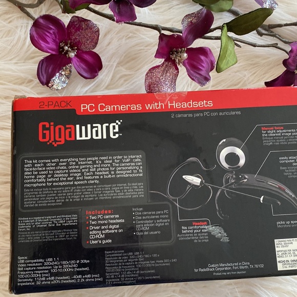 GIGA WARE 2/pack cameras with headsets - Picture 9 of 12